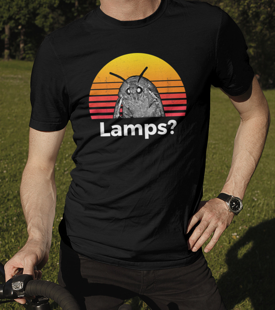 Moth Meme Lamps? Retro Sunset T-Shirt