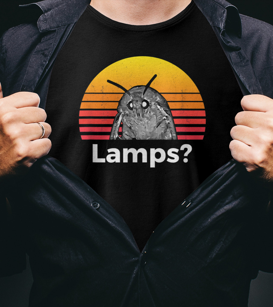 Moth Meme Lamps? Retro Sunset T-Shirt