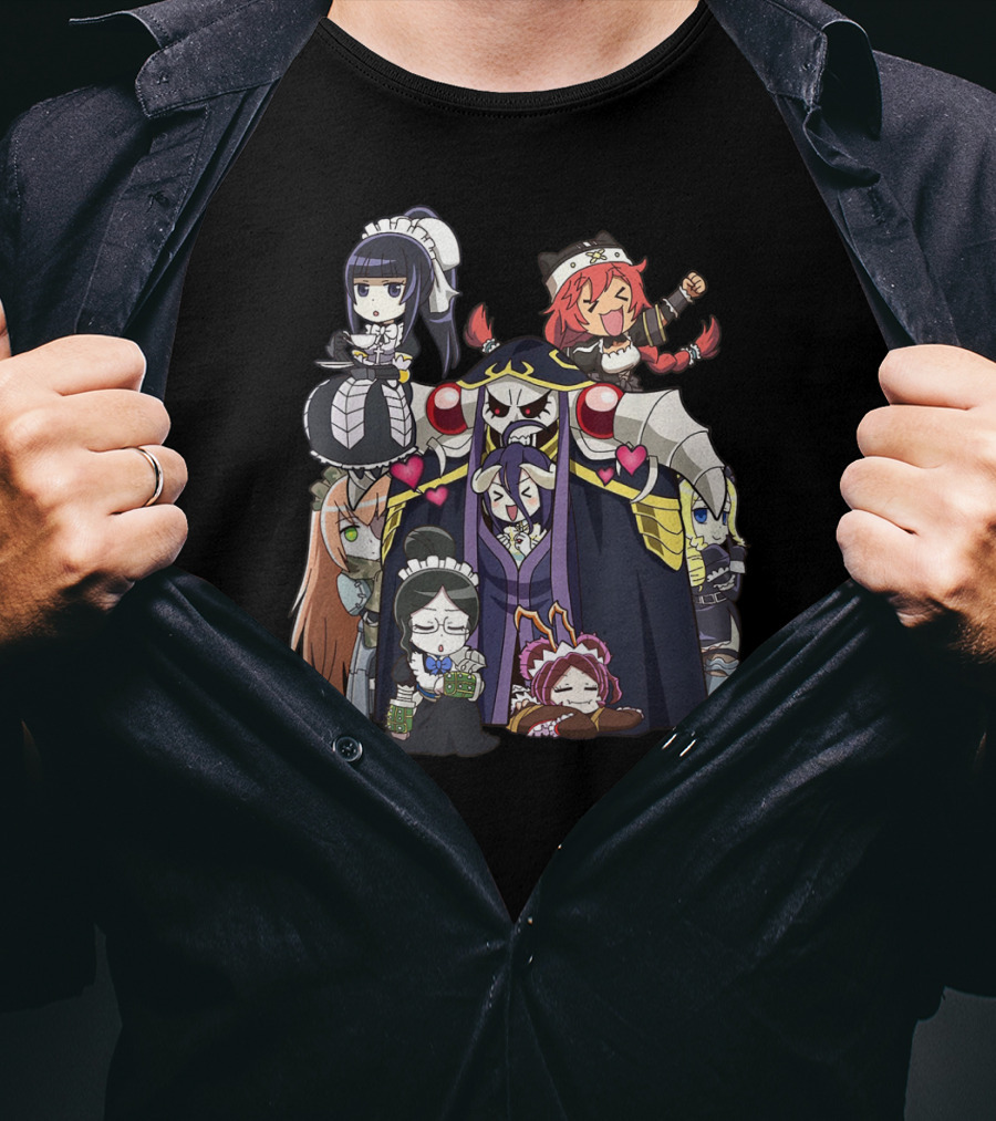 Overlords Anime Chibi Characters Group T-Shirt