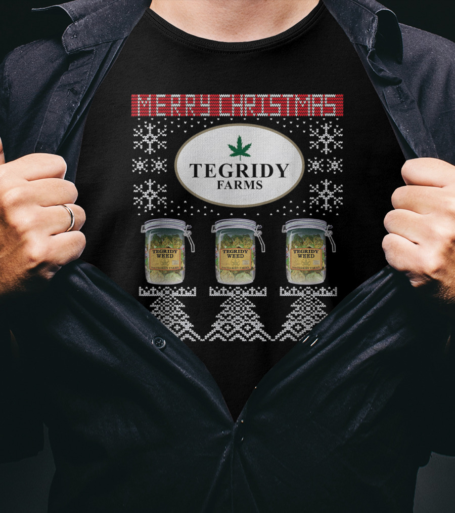 Merry Christmas Tegridy Farms Weed Ugly Christmas Special T-Shirt