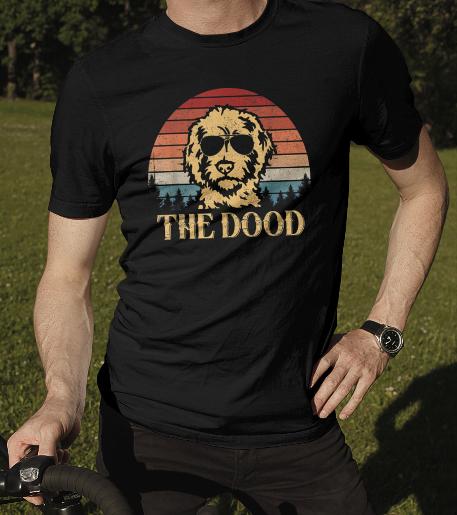 Vintage Goldendoodle Retro Sunset The Dood T-Shirt