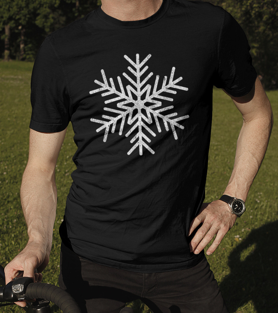 White Snowflake Winter Sports Cool T-Shirt