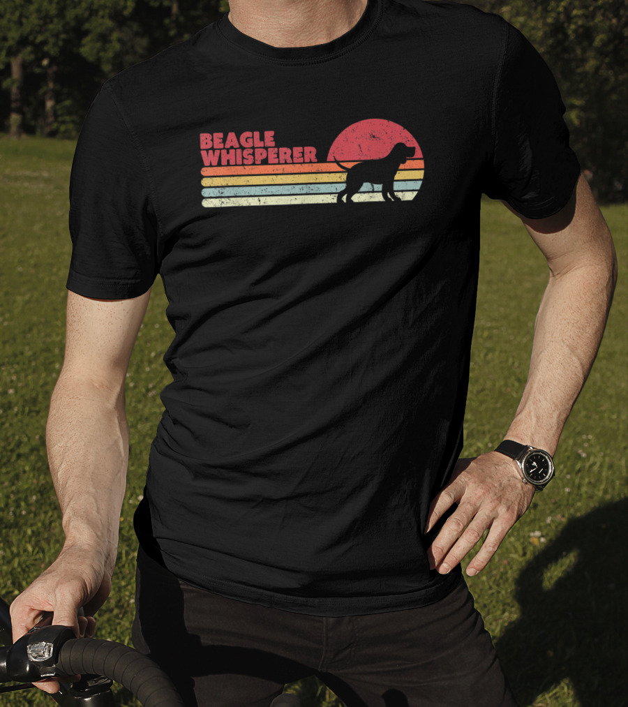 Beagle Whisperer Retro Sunset T-Shirt