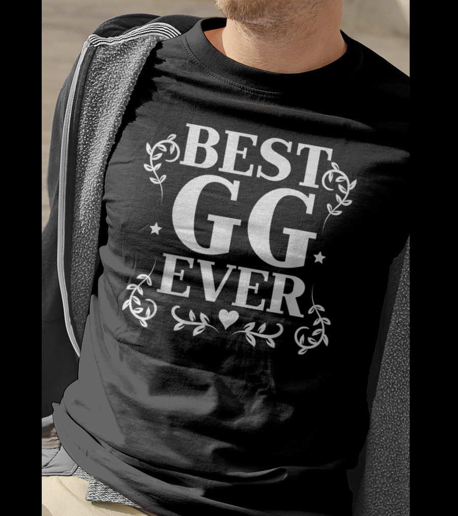 BEST GG EVER Grandmother Floral Heart T-Shirt