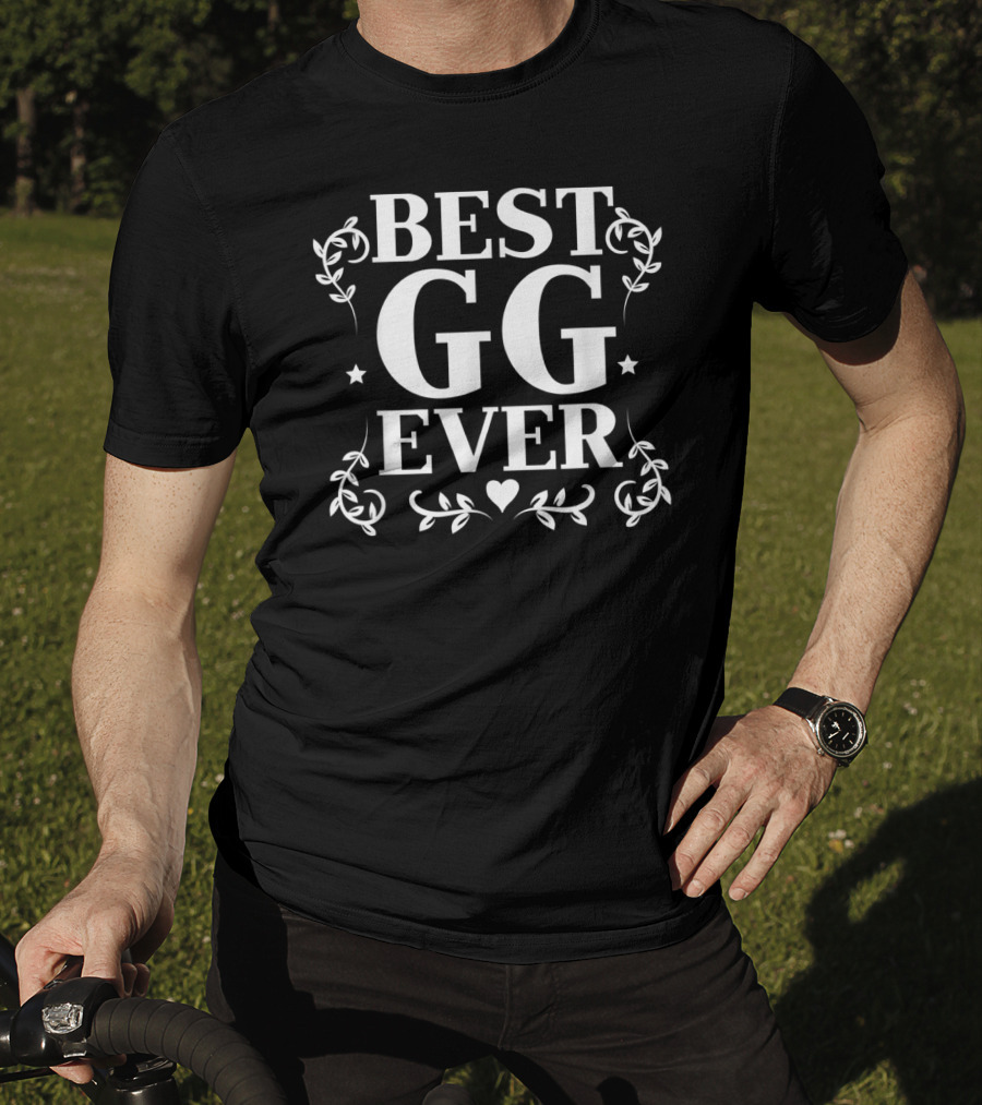 BEST GG EVER Grandmother Floral Heart T-Shirt