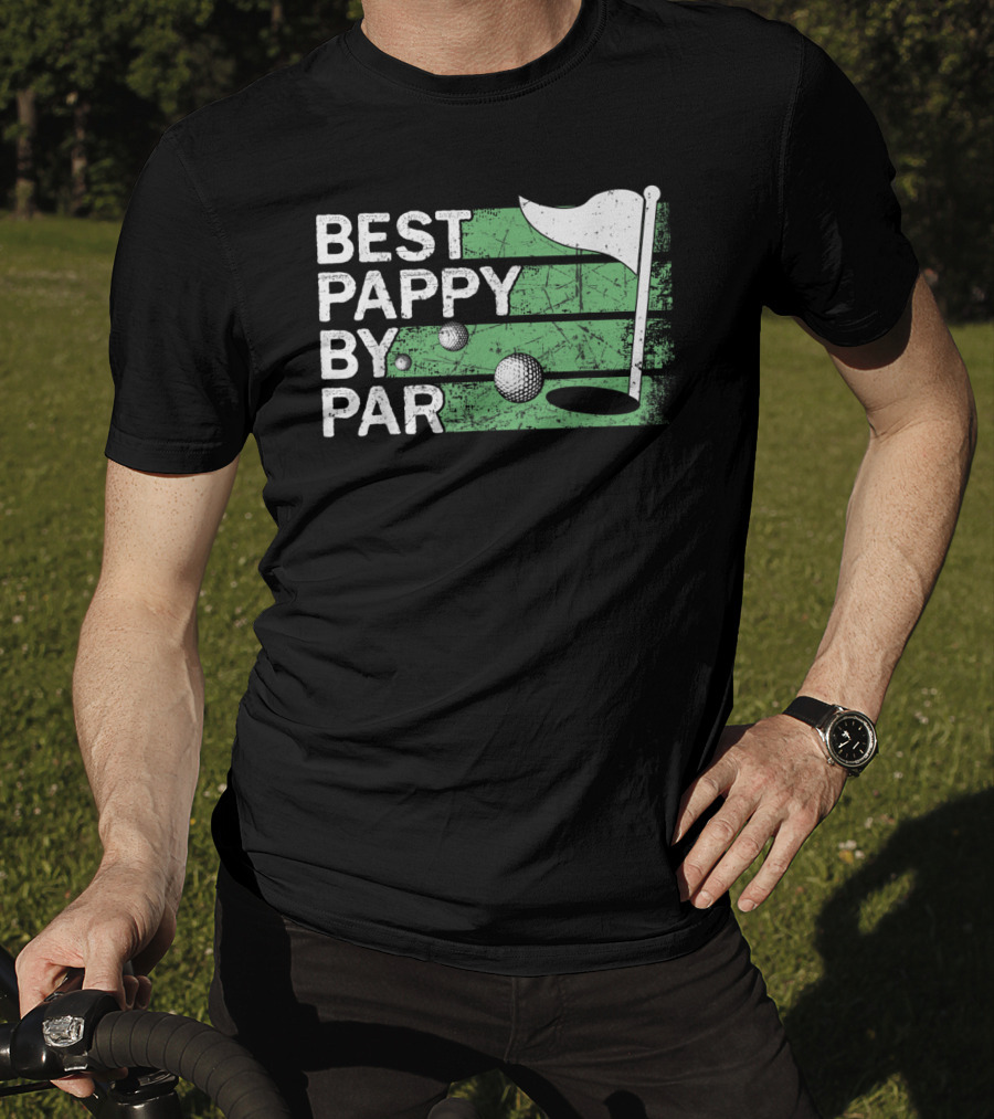 Best Pappy By Par Golf Flag And Ball T-Shirt
