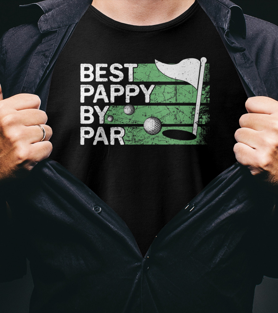 Best Pappy By Par Golf Flag And Ball T-Shirt