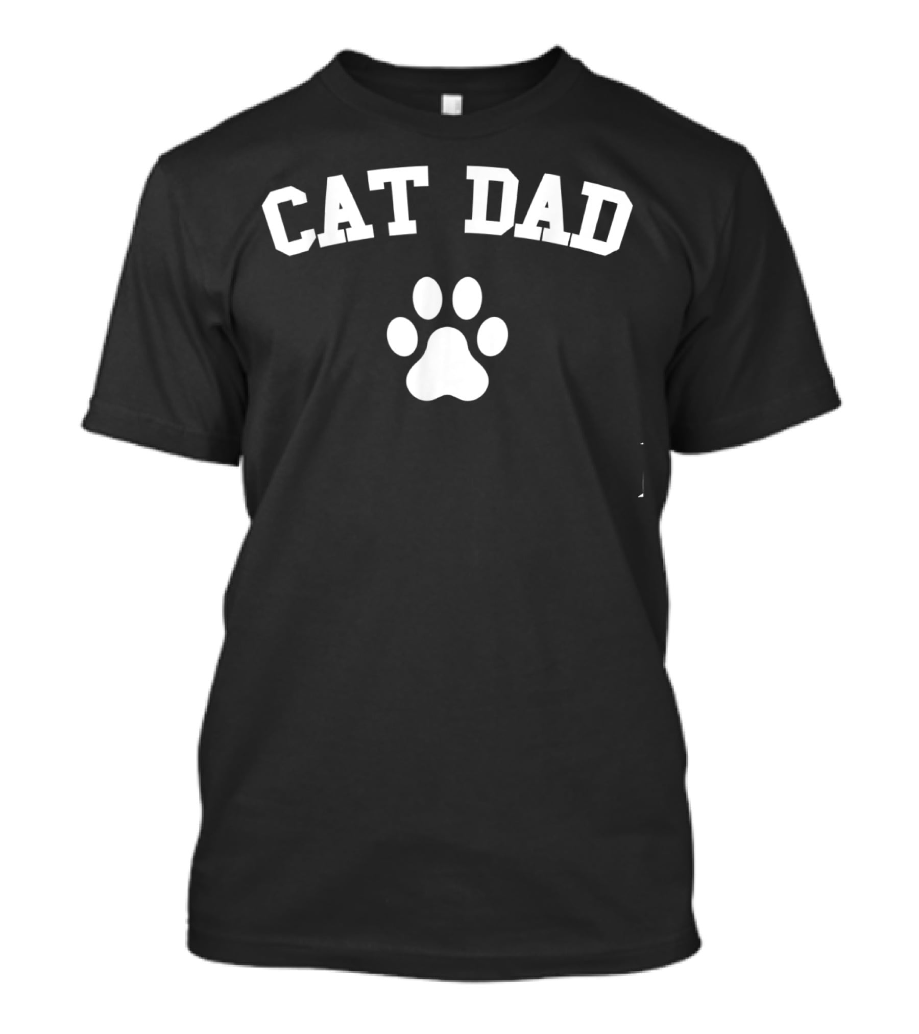 Cat Dad Best Cat Dad Ever Christmas Paw Prints T-Shirt