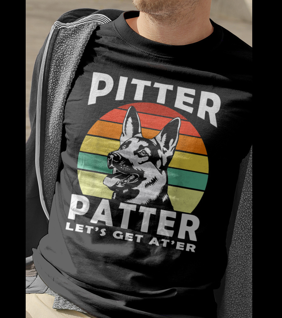 Pitter Patter Let's Get At'er Dog Rainbow T-Shirt
