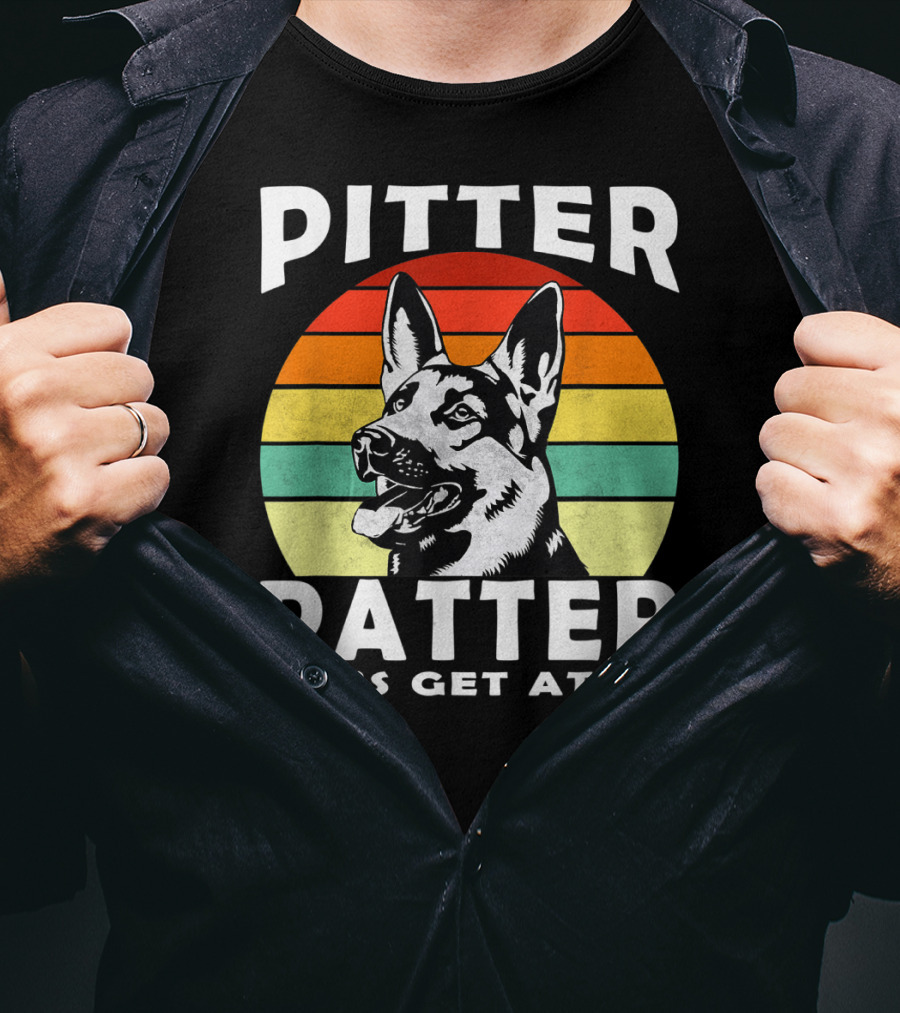 Pitter Patter Let's Get At'er Dog Rainbow T-Shirt