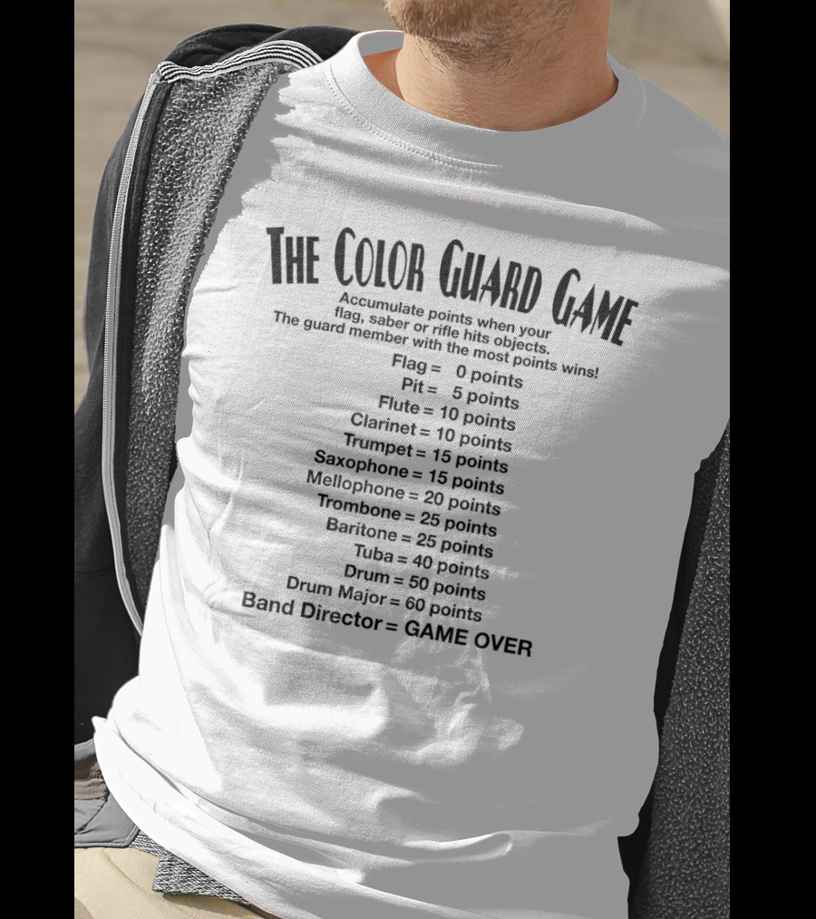 The Color Guard Game Points List For Band Instruments And Roles T-Shirt