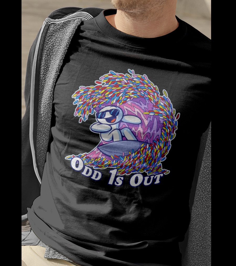 Odd 1s Out Surfing Wave Of Colorful Candy T-Shirt