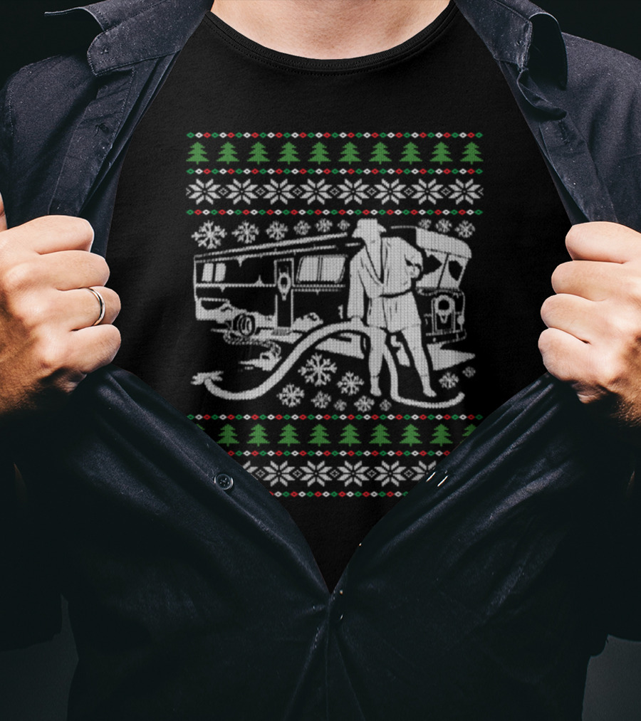 Ugly Christmas Cousin Eddie's RV Sweater Scene T-Shirt