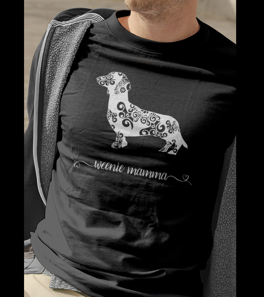 Weenie Mamma Dachshund Mom Weiner Dog Her Swirl T-Shirt