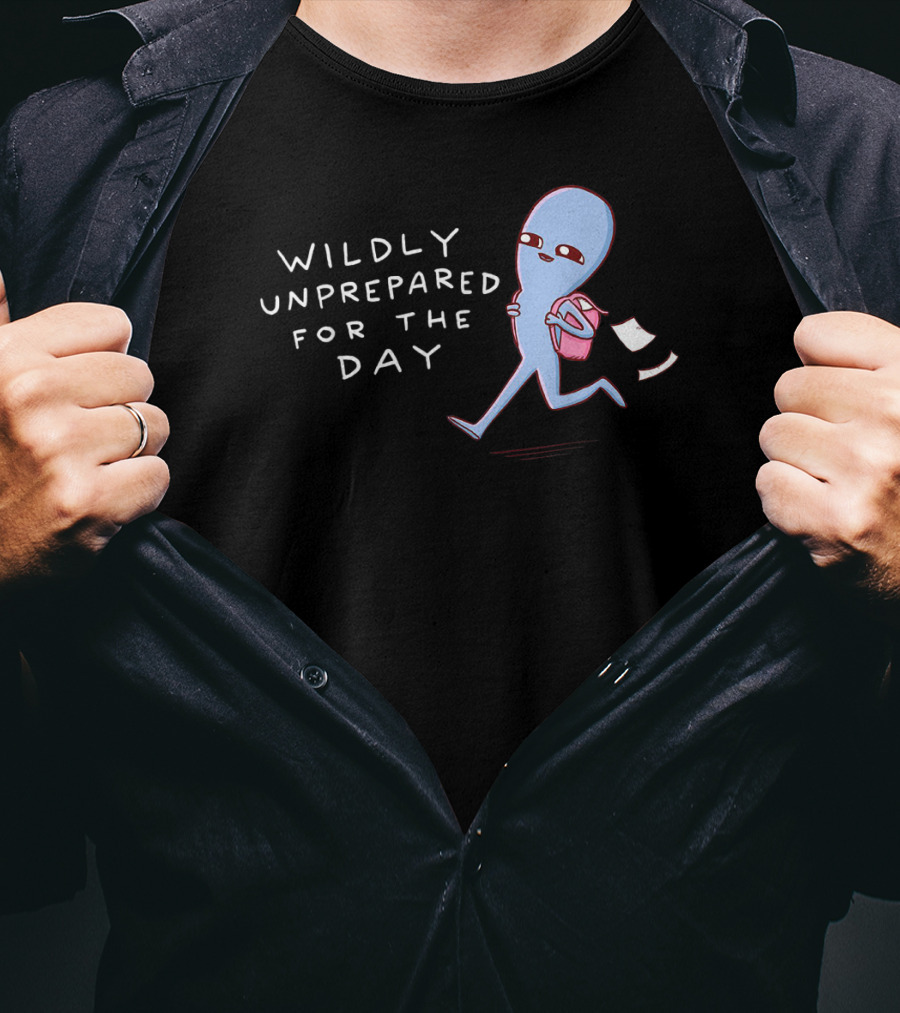 Wildly Unprepared For The Day Alien Backpack Running T-Shirt