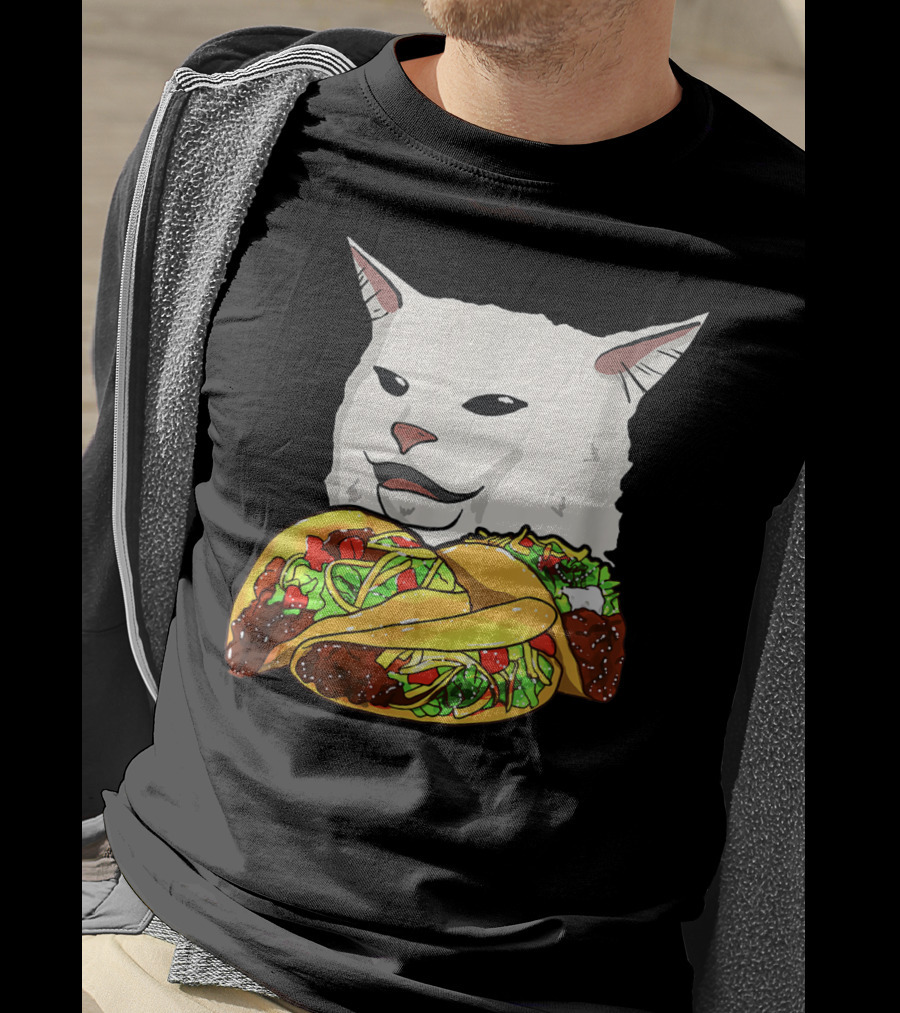 Woman Yelling At A Cat Meme Taco T-Shirt