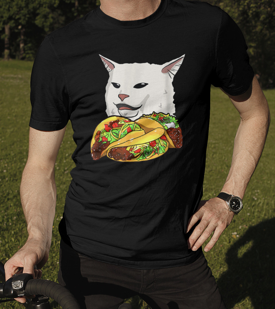 Woman Yelling At A Cat Meme Taco T-Shirt