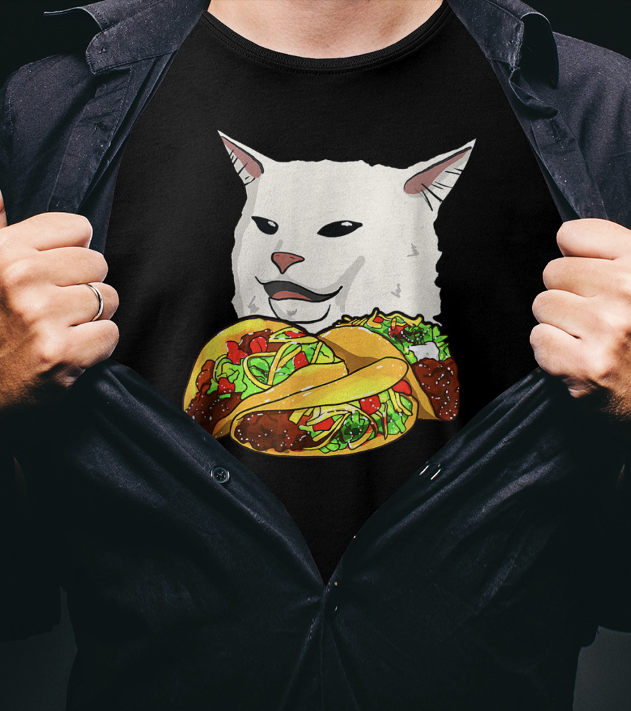 Woman Yelling At A Cat Meme Taco T-Shirt