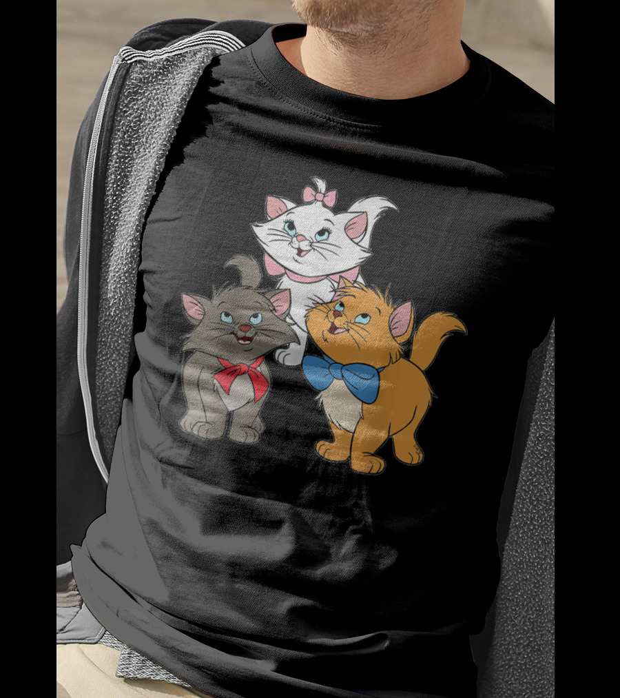 WoMarie Cartoon Aristocats Kittens Trio T-Shirt