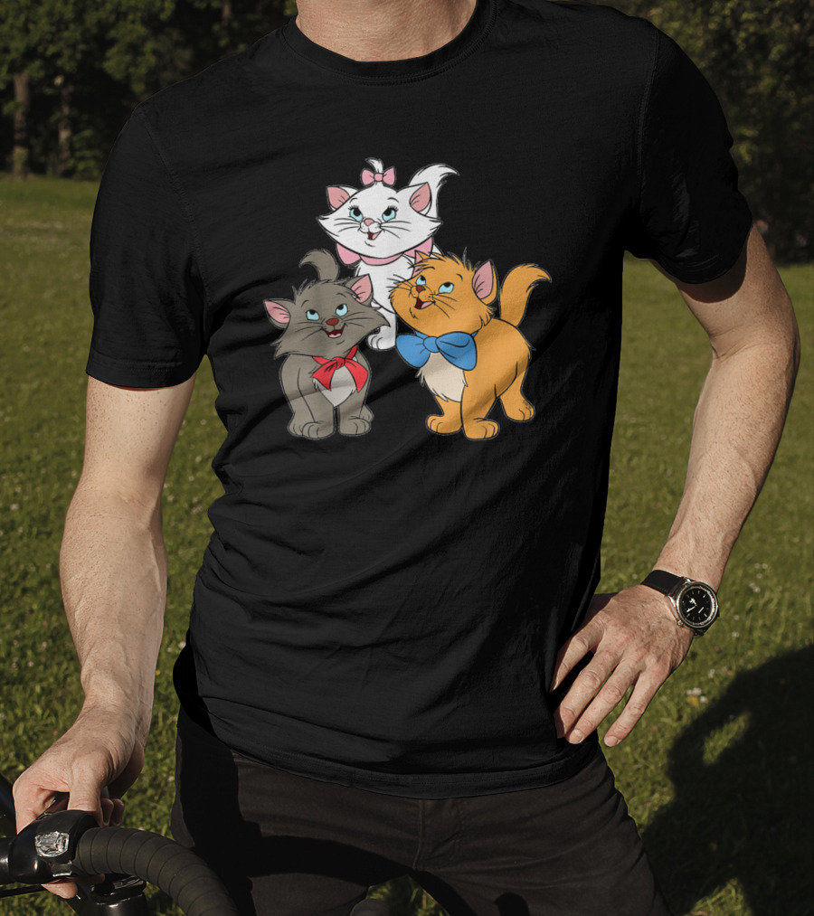 WoMarie Cartoon Aristocats Kittens Trio T-Shirt