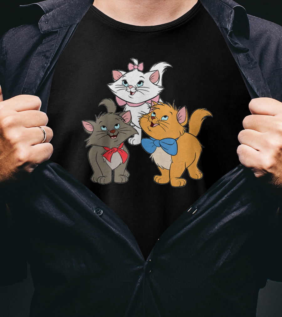 WoMarie Cartoon Aristocats Kittens Trio T-Shirt