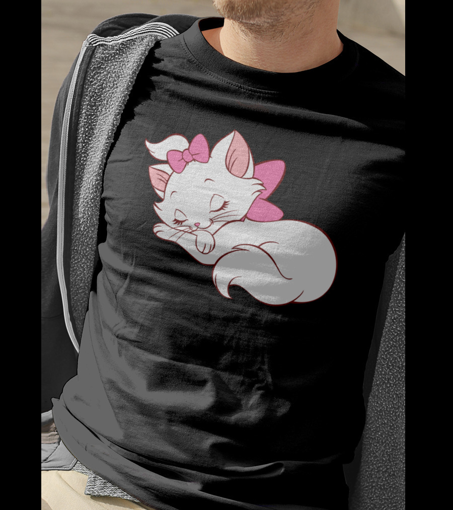 WoMarie Marie Cat Aristocats Kitty Cartoon T-Shirt
