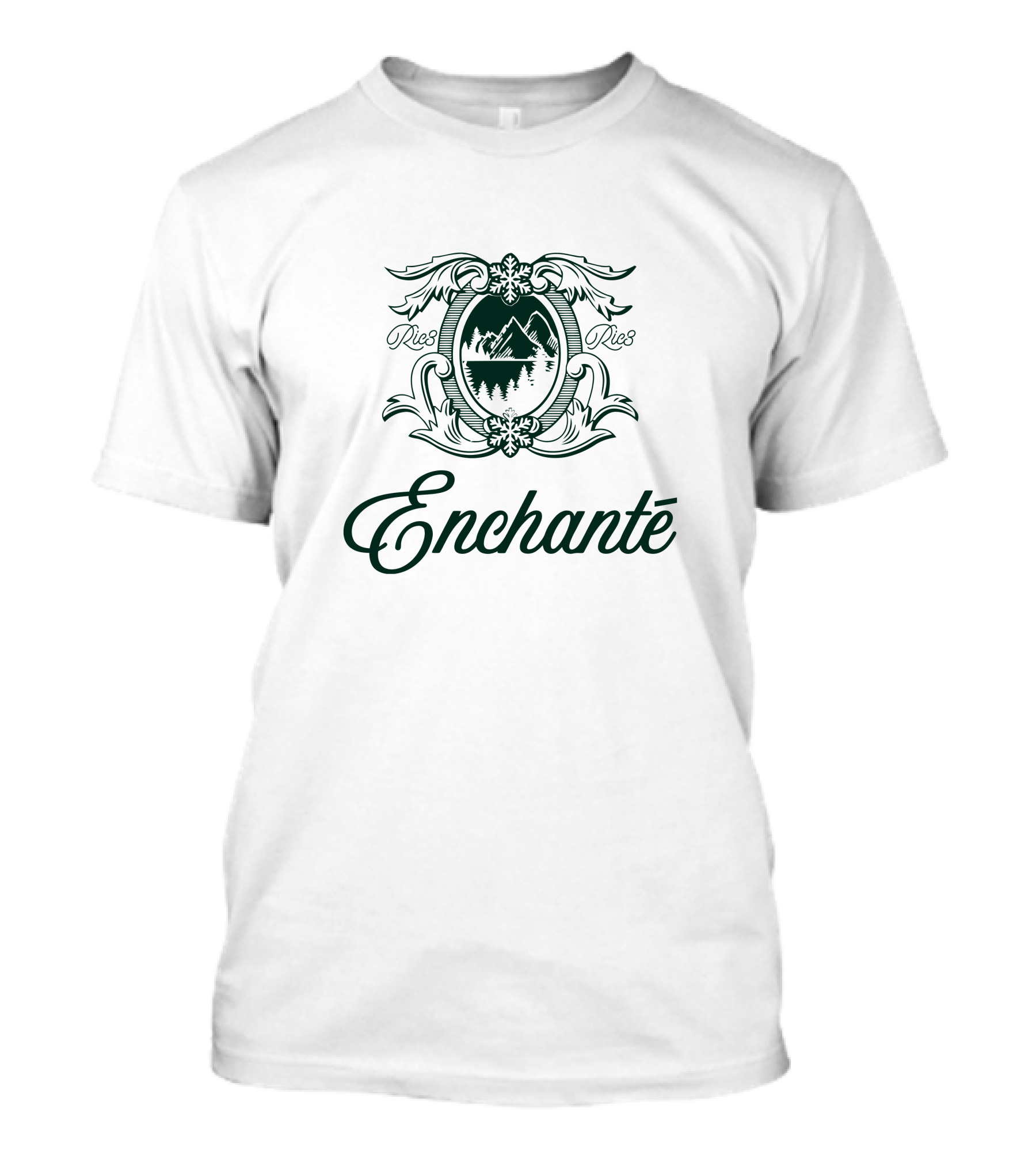 Enchanté Crest Mountain Lakeside Scenery T-Shirt