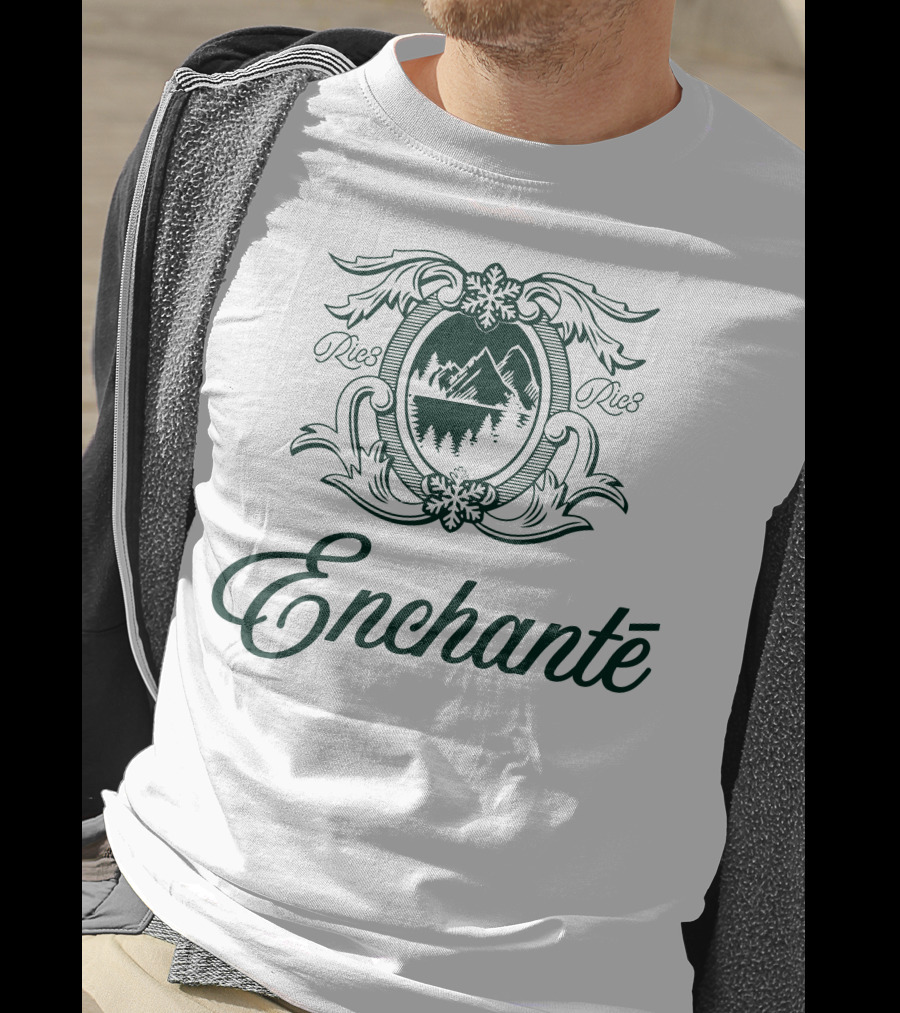 Enchanté Crest Mountain Lakeside Scenery T-Shirt