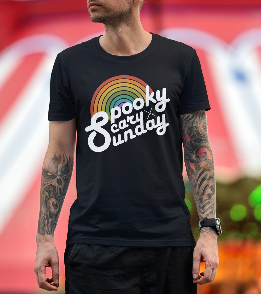 Spooky Scary Sunday Retro T-Shirt