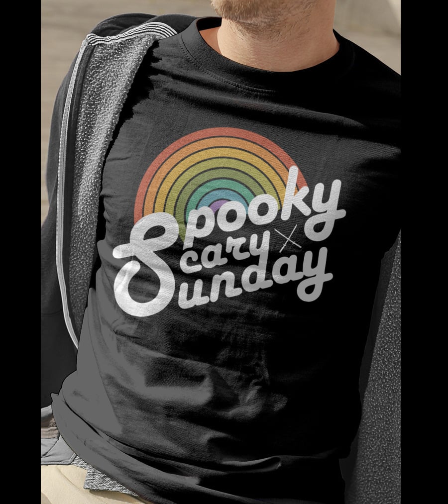 Spooky Scary Sunday Retro T-Shirt