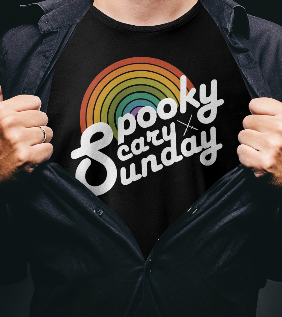 Spooky Scary Sunday Retro T-Shirt