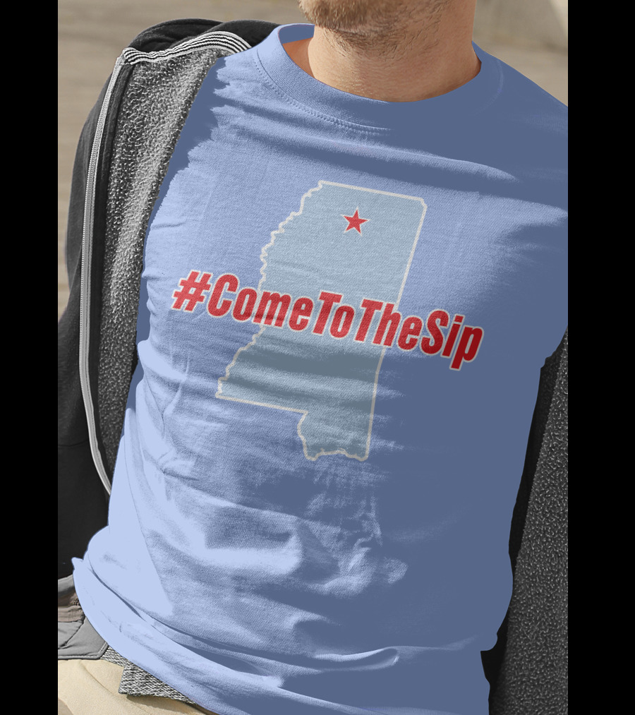 Ole Miss Come To The Sip Hashtag Mississippi Map Star T-Shirt