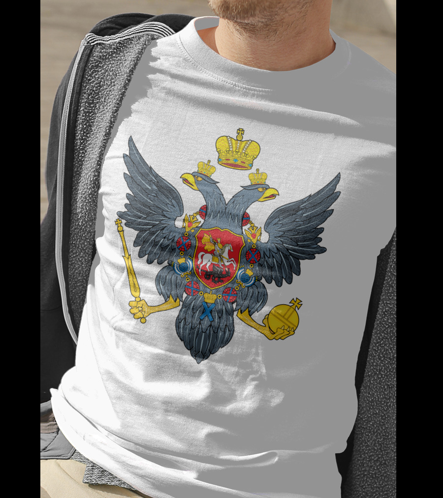 Coat Of Arms Of Russia Double-Headed Eagle Emblem T-Shirt
