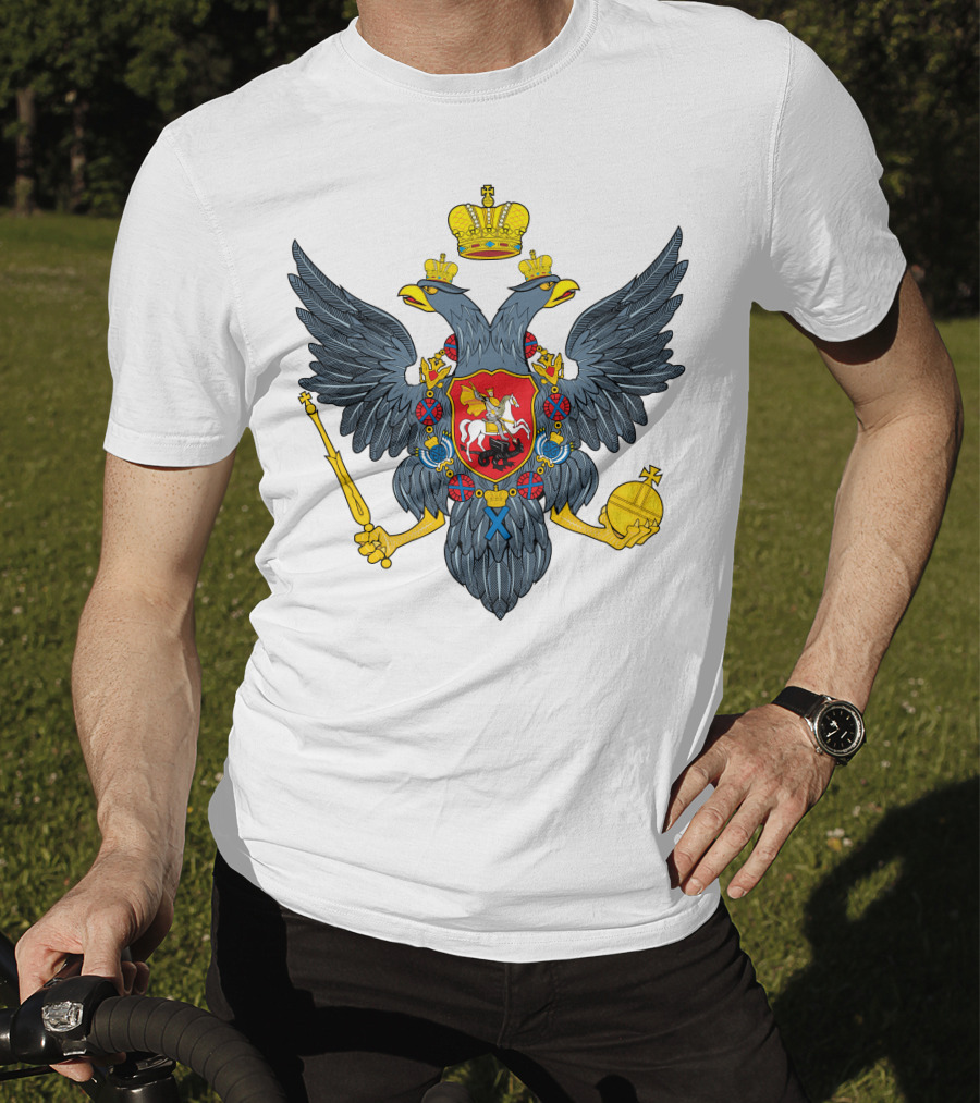 Coat Of Arms Of Russia Double-Headed Eagle Emblem T-Shirt
