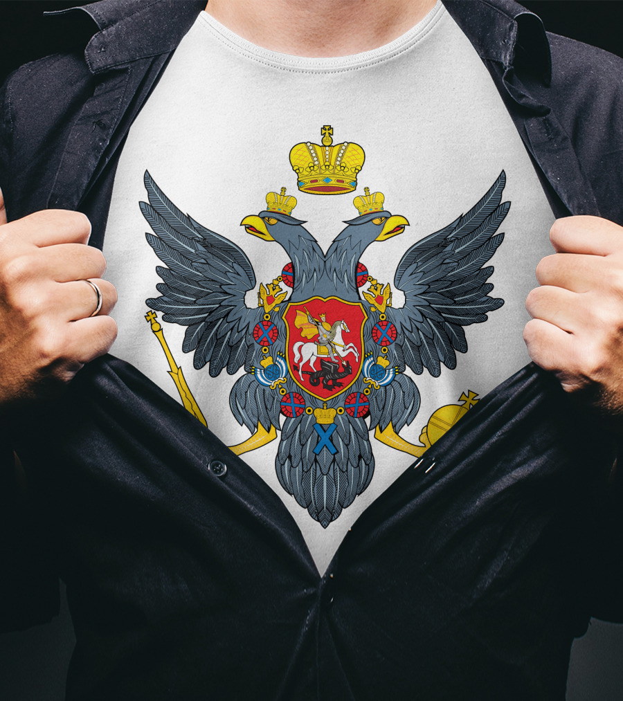 Coat Of Arms Of Russia Double-Headed Eagle Emblem T-Shirt