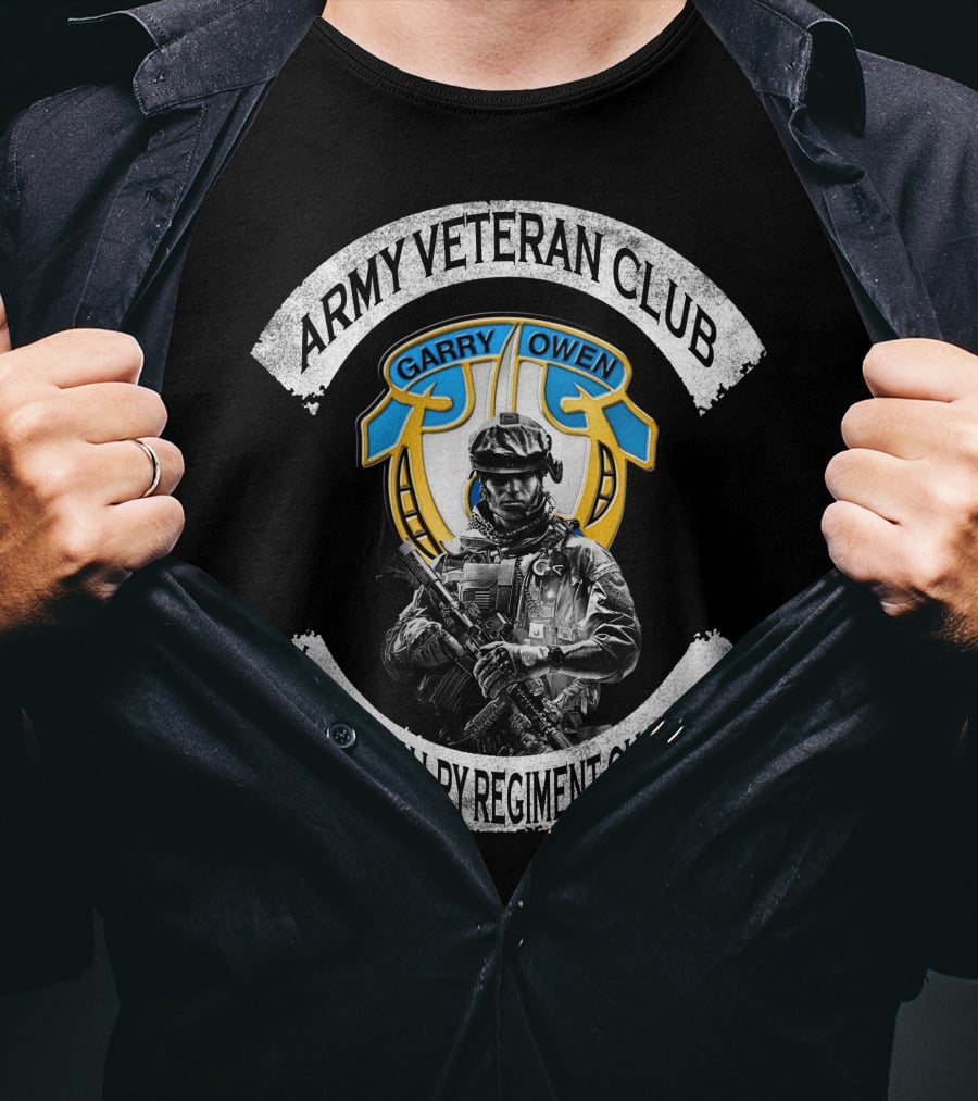 Army Veteran Club Garry Owen 7Th Cavalry Regiment Chapter T-Shirt
