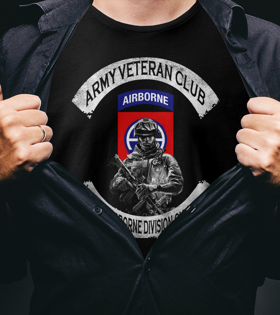 Army Veteran Club Airborne 82Nd Airborne Division Chapter T-Shirt