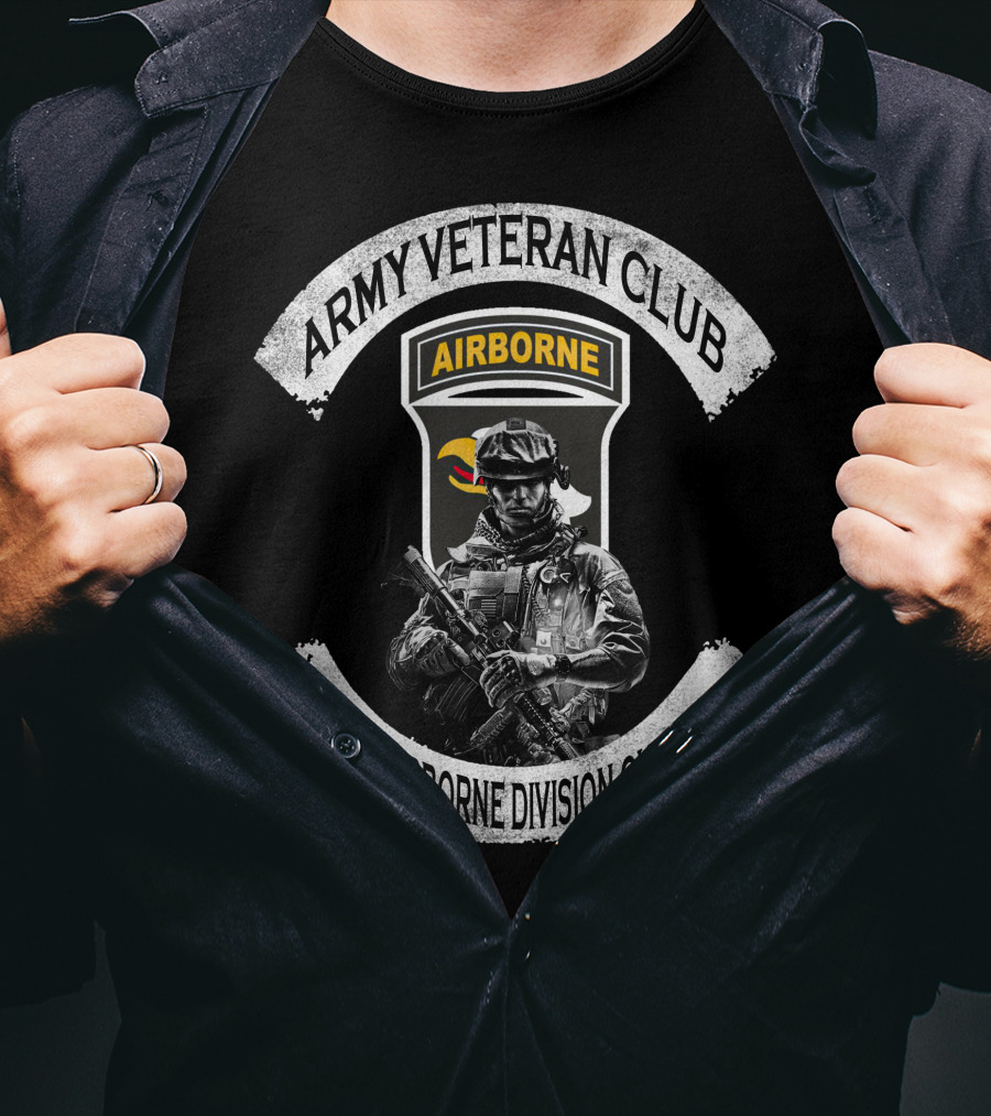 Army Veteran Club Airborne 101St Airborne Division Chapter T-Shirt