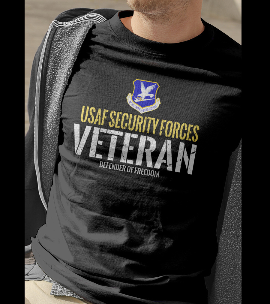 Usaf Security Forces Veteran Defender Of Freedom T-Shirt