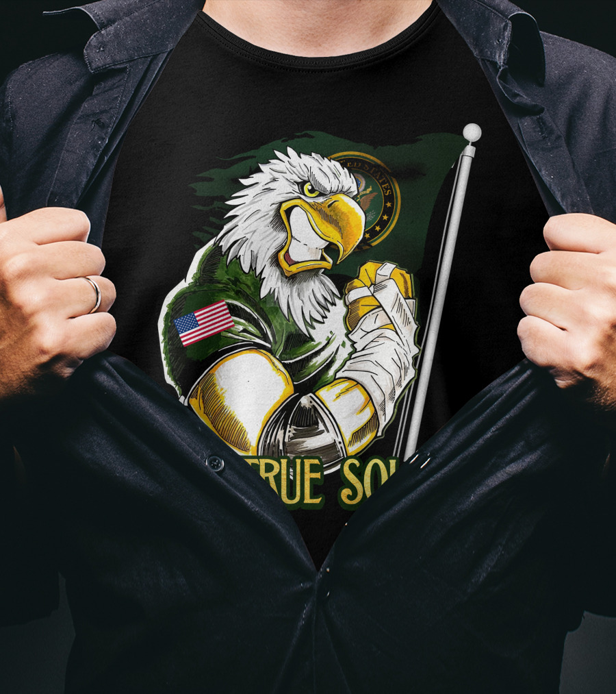 The True Soldier United States Eagle Flag Patch T-Shirt