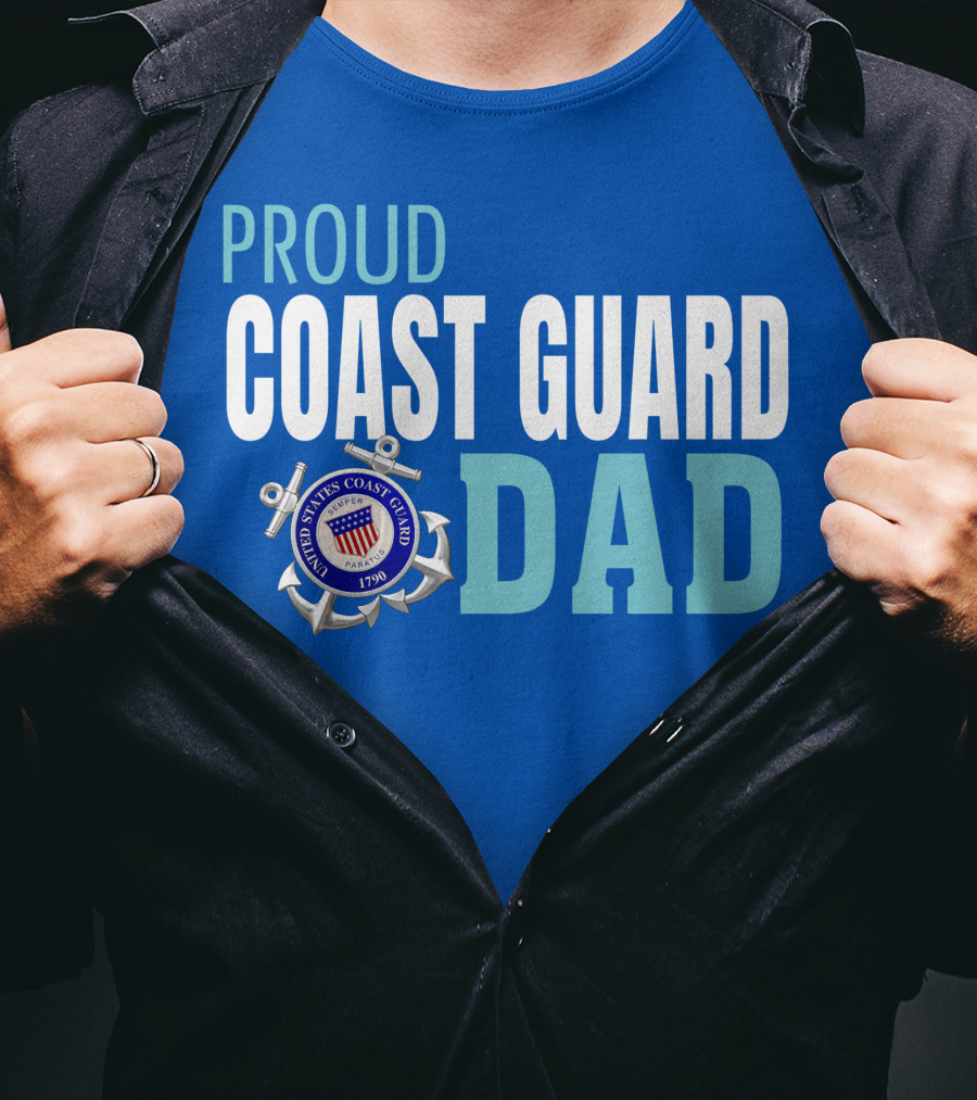 Proud United States Coast Guard Dad 1790 T-Shirt