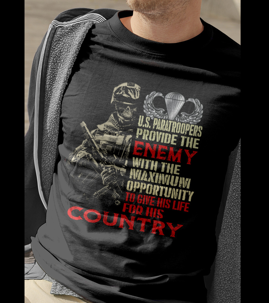 U.s. Paratroopers Enemy Opportunity Country T-Shirt