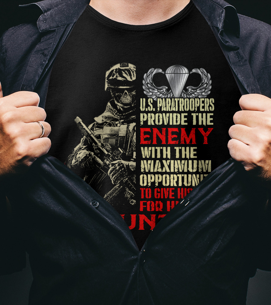 U.s. Paratroopers Enemy Opportunity Country T-Shirt
