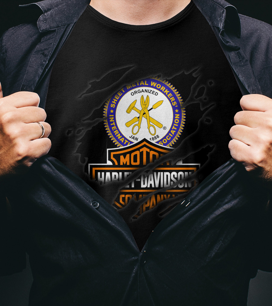 Harley Davidson Company Sheet Metal Workers International Association T-Shirt