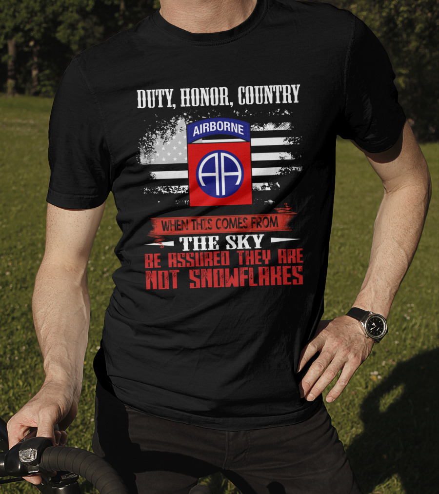Duty Honor Country Airborne Not Snowflakes T-Shirt