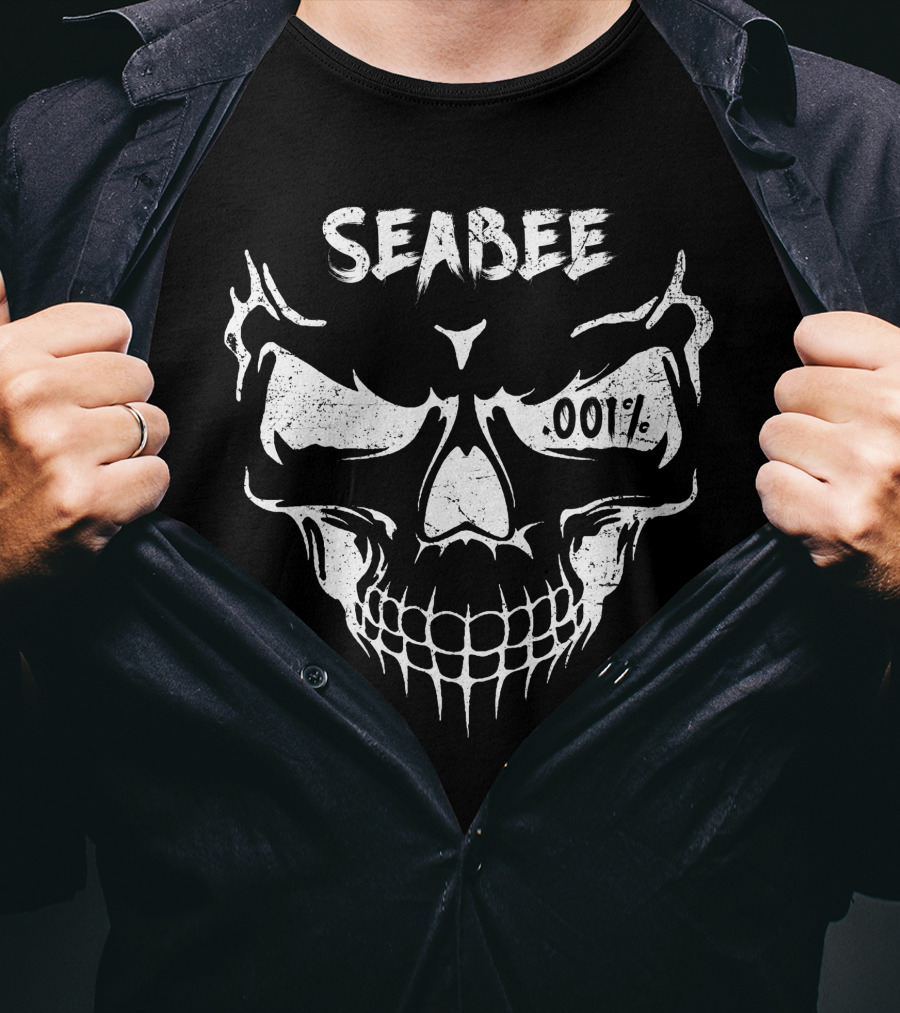 Seabee 001% Skull T-Shirt