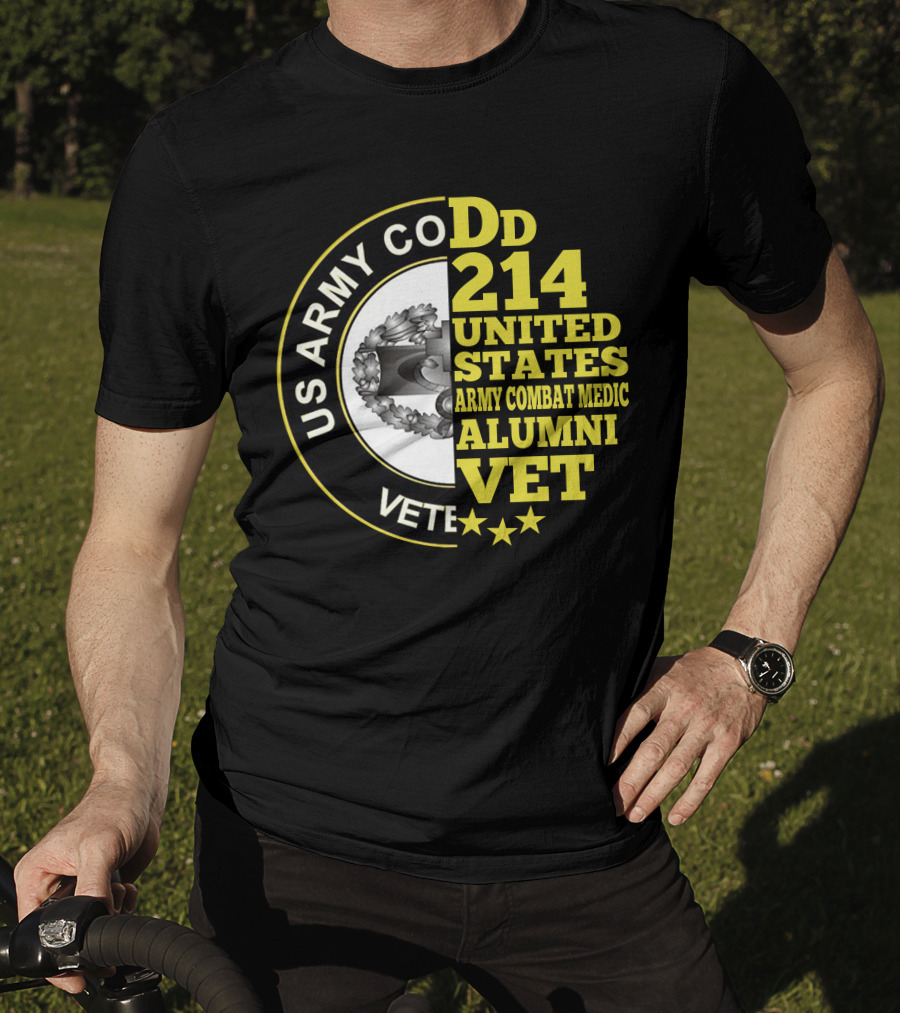 Dd 214 United States Army Combat Medic Alumni Vet Us Army Combat Veteran T-Shirt