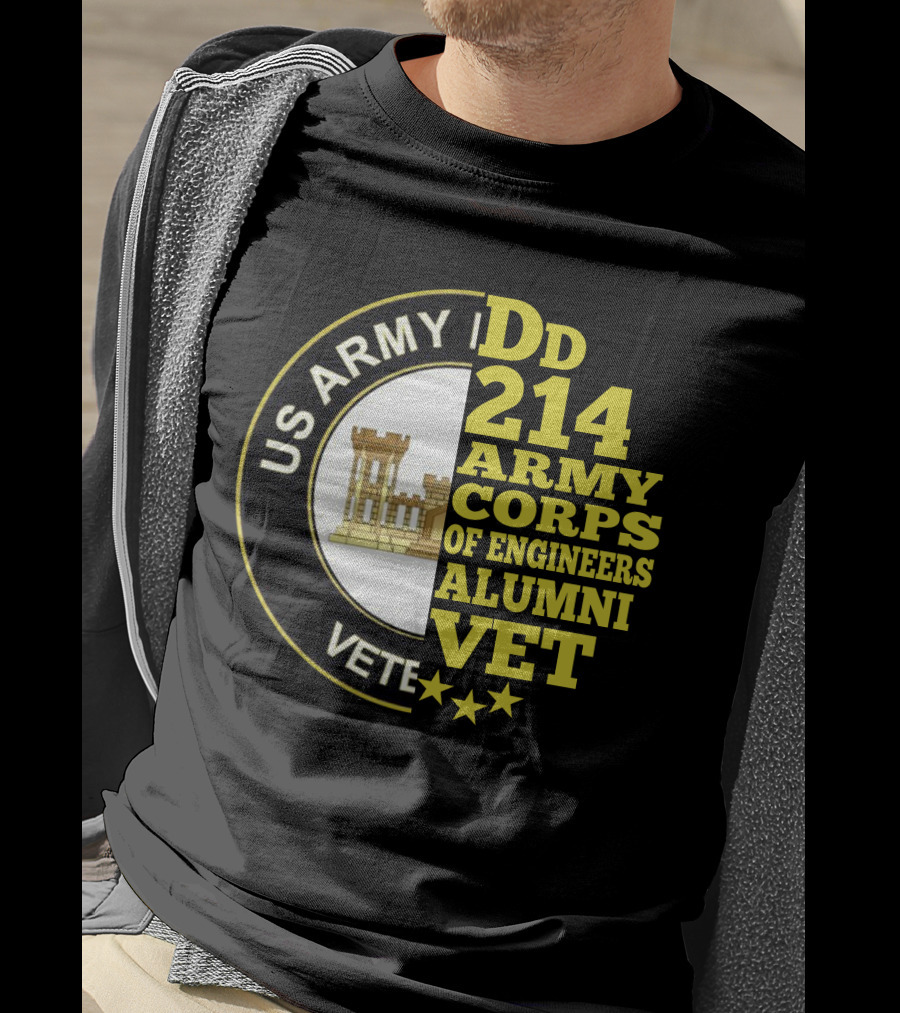 Dd 214 Army Corps Of Engineers Alumni Vet Us Army Veteran T-Shirt