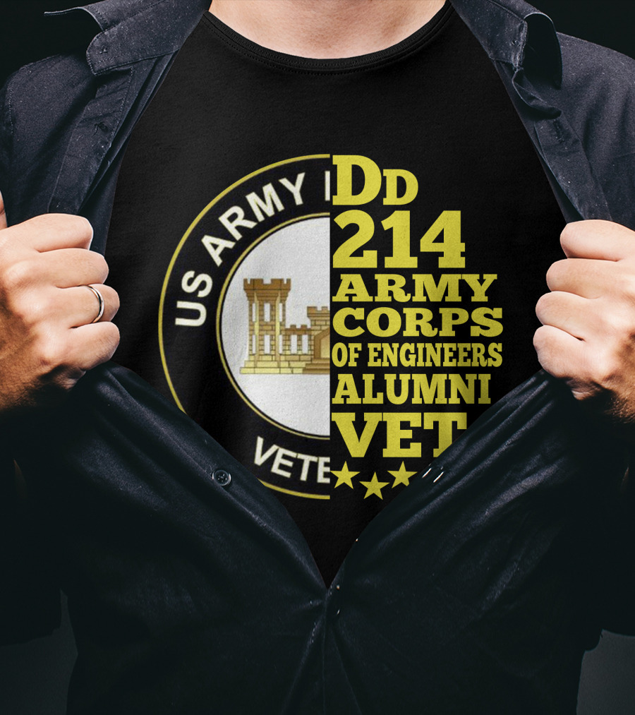 Dd 214 Army Corps Of Engineers Alumni Vet Us Army Veteran T-Shirt