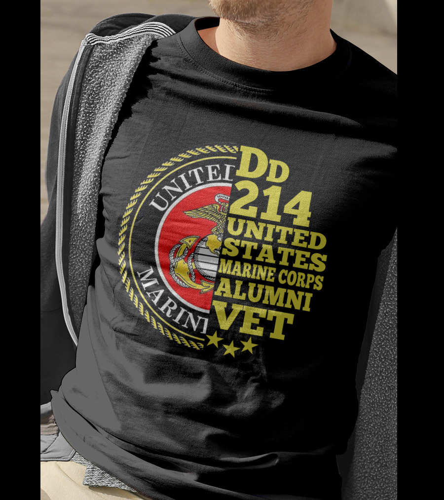 Dd 214 United States Marine Corps Alumni Vet T-Shirt